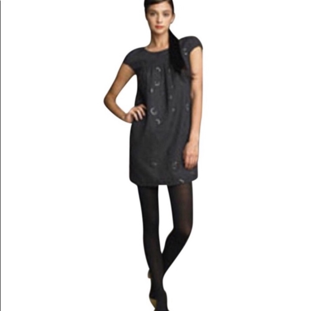Vince gray wool jacquard sequined accent size 12